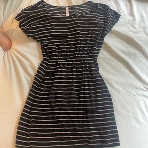 Black and brown striped dress